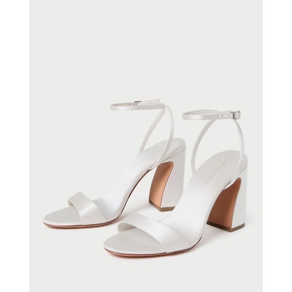 Loeffler Randall Malia Satin Curved-Heel Sandals Size 9.5 - Picture 3 of 10